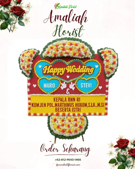 Papan Bunga Pernikahan Karangdukuh